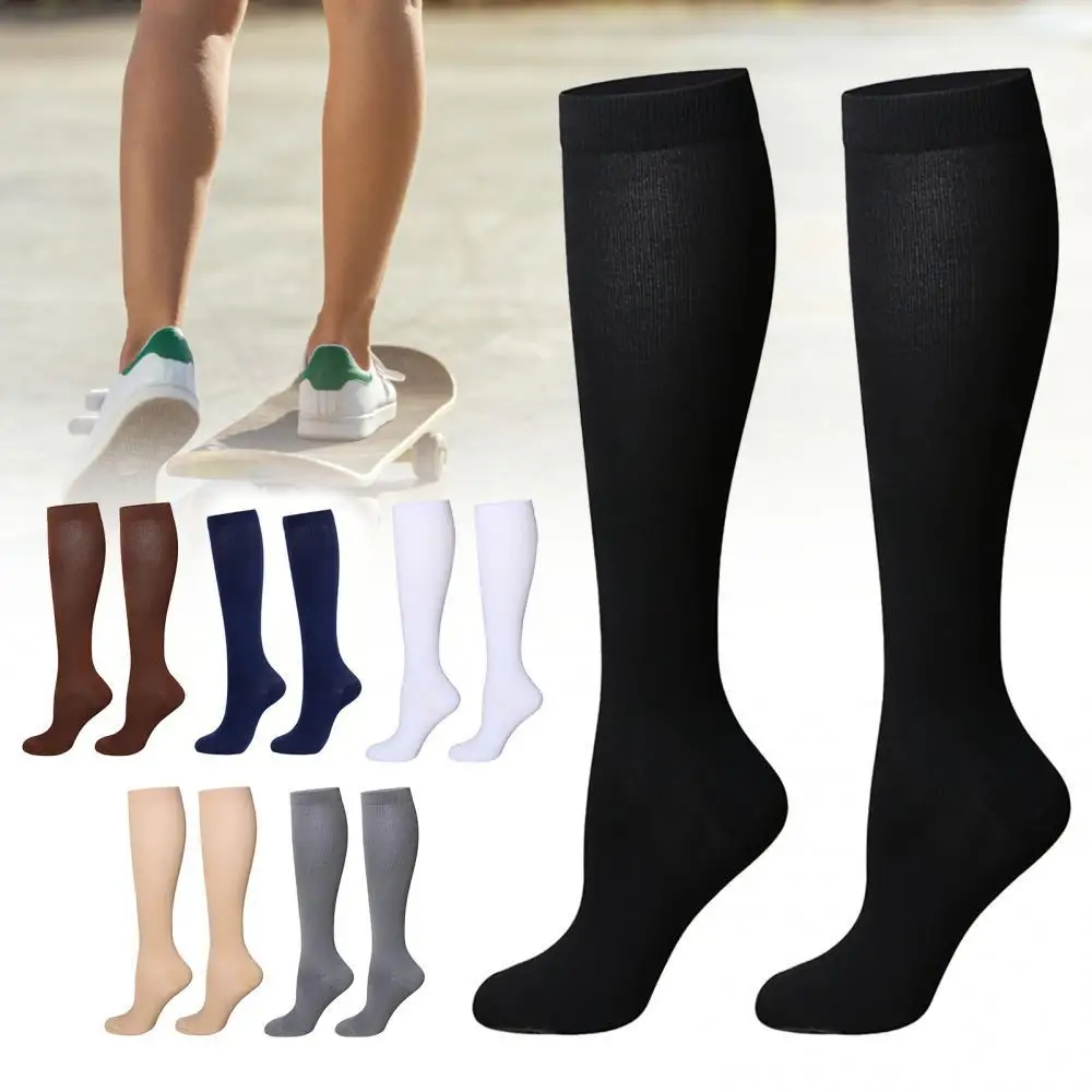 Compression Stockings Women Men Anti Fatigue Miracle Compression Socks Cycling Running Knee Length Socks Varicose Veins Stocking