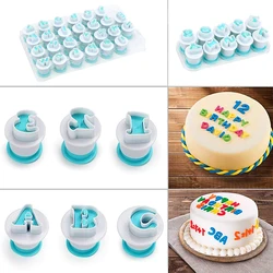 Alphabet Numbers Fondant Cake Mold Cookie Stamp Impress Embosser Cutter Upper Case Numbers Shape DIY Cookie with Cake Scraper