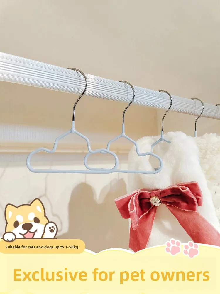 

Anti-Slip Pet Clothes Hanger for Dogs And s Small Size Special Use Wardrobe Display Storage Organizer Metal Hanger