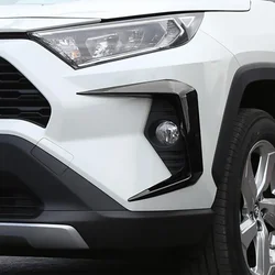For Toyota RAV4 RAV 4 xa50 2019 2020 Car Exterior Styling Carbon Fiber Front Fog Lamp Decoration Cover Trim Accessories 2pcs