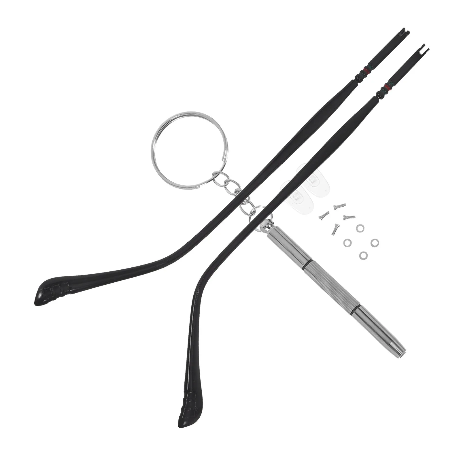 1Pair Metal Glasses Replacement Temple Arms Universal Eyeglass Legs Repair Kit Black Sturdy Replacement Arm Temple