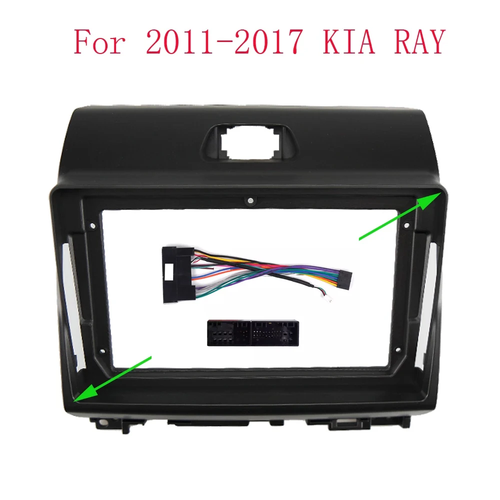 9 inch Android all in one Car Radio Fascia Frame Adapter For KIA Ray 2011-2017 Stereo Dashboard Kit Face Plate Cable