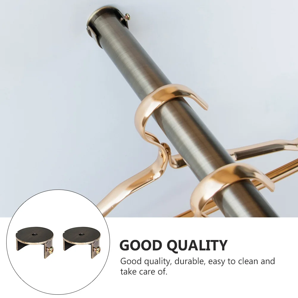 

2pcs 28Mm Curtain Rod Wall Bracket Iron Drapery Brackets For Home Decor Easy Install Window Dressing Holder Ceiling