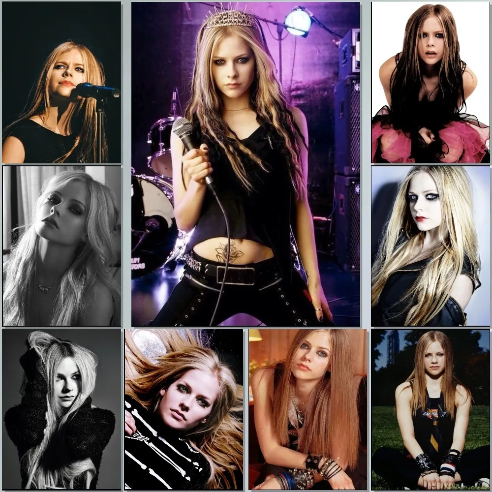 Singer Avril Ramona Lavigne Poster No Framed Poster Kraft Club Bar Paper Vintage Poster Wall Art Painting Bedroom Study Stickers