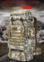 80L Large Capacity Waterproof Backpack, Tactical Backpack, Men's and Women's Outdoor Sports Hiking Backpack, Travel Shoulder Bag