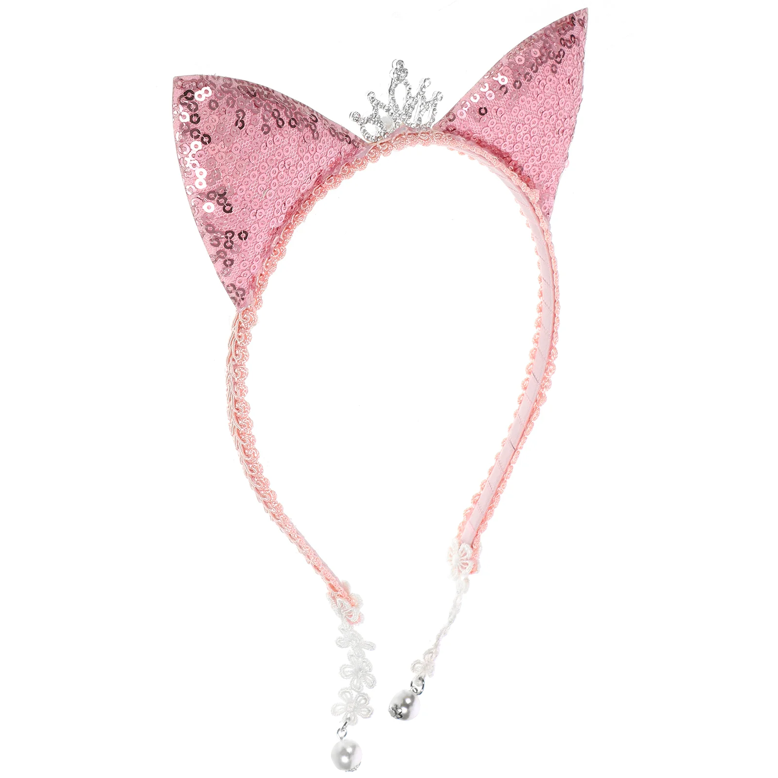 Girls Headbands Cat Ear Sequin Crown Modeling Car Party Headwear Child Kitten Costumes