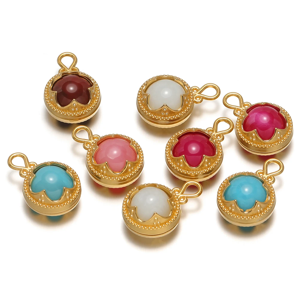 

3 шт., полый колокольчик из нержавеющей стали, подвески из драгоценных камней, ожерелье, подвески для изготовления модных ювелирных изделий, браслеты «сделай сам», серьги, принадлежности