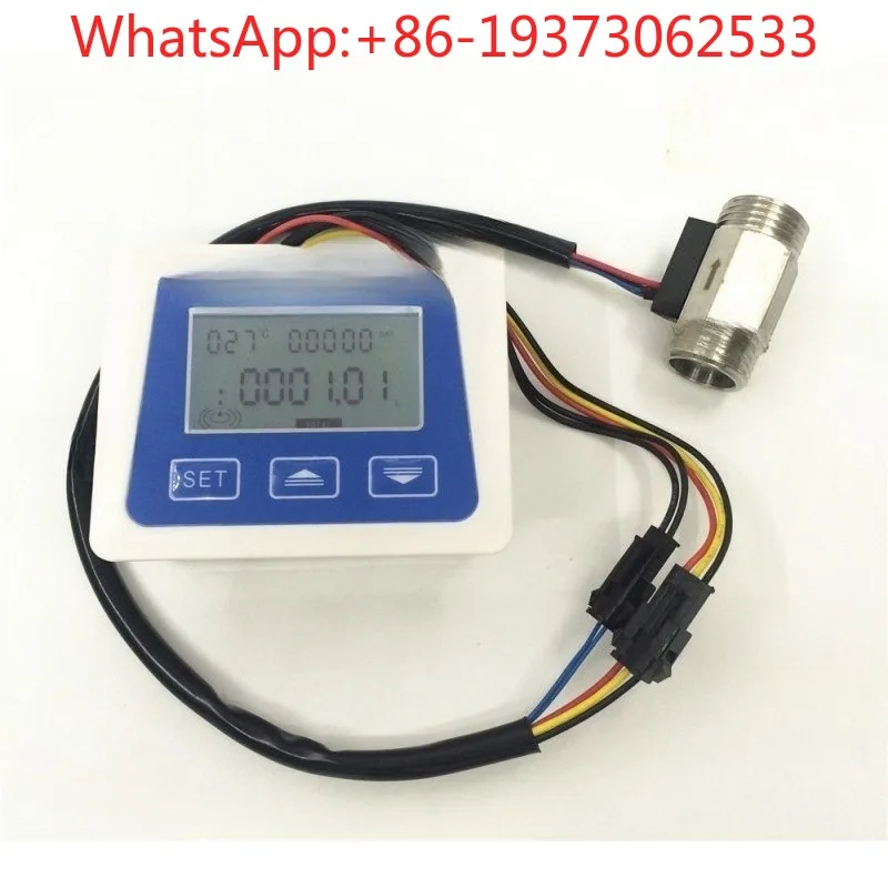 Intelligent Electronic Digital Flowmeter Meter 1 Inch Water Flow Sensor Measuring Flow Temperature Flow Rate Integrated