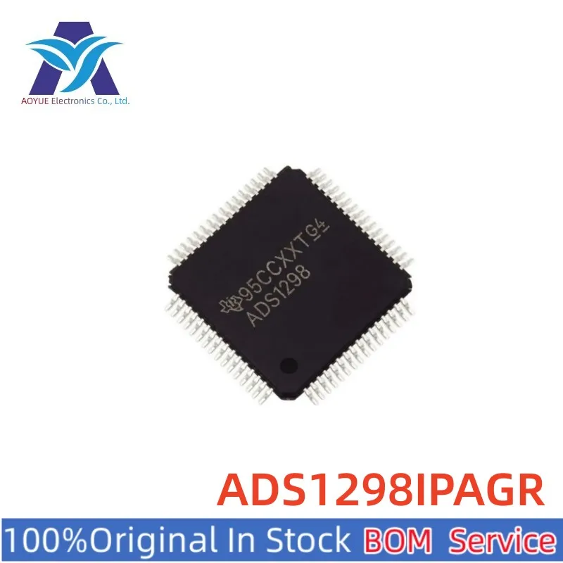 

New Original Stock IC Electronic Components ADS1298IPAGR ADS1298 TQFP64 Analog Front End AFE General Purpose 8 ADC 24bit