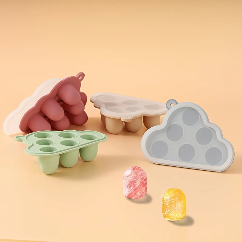 

2pcs/1pc Mini-Baby Fruit Vegetable Freezer Mold with Lid, Silicone Food Tray for Fruit Feeder, Breast Milk Teething Feeding Tray