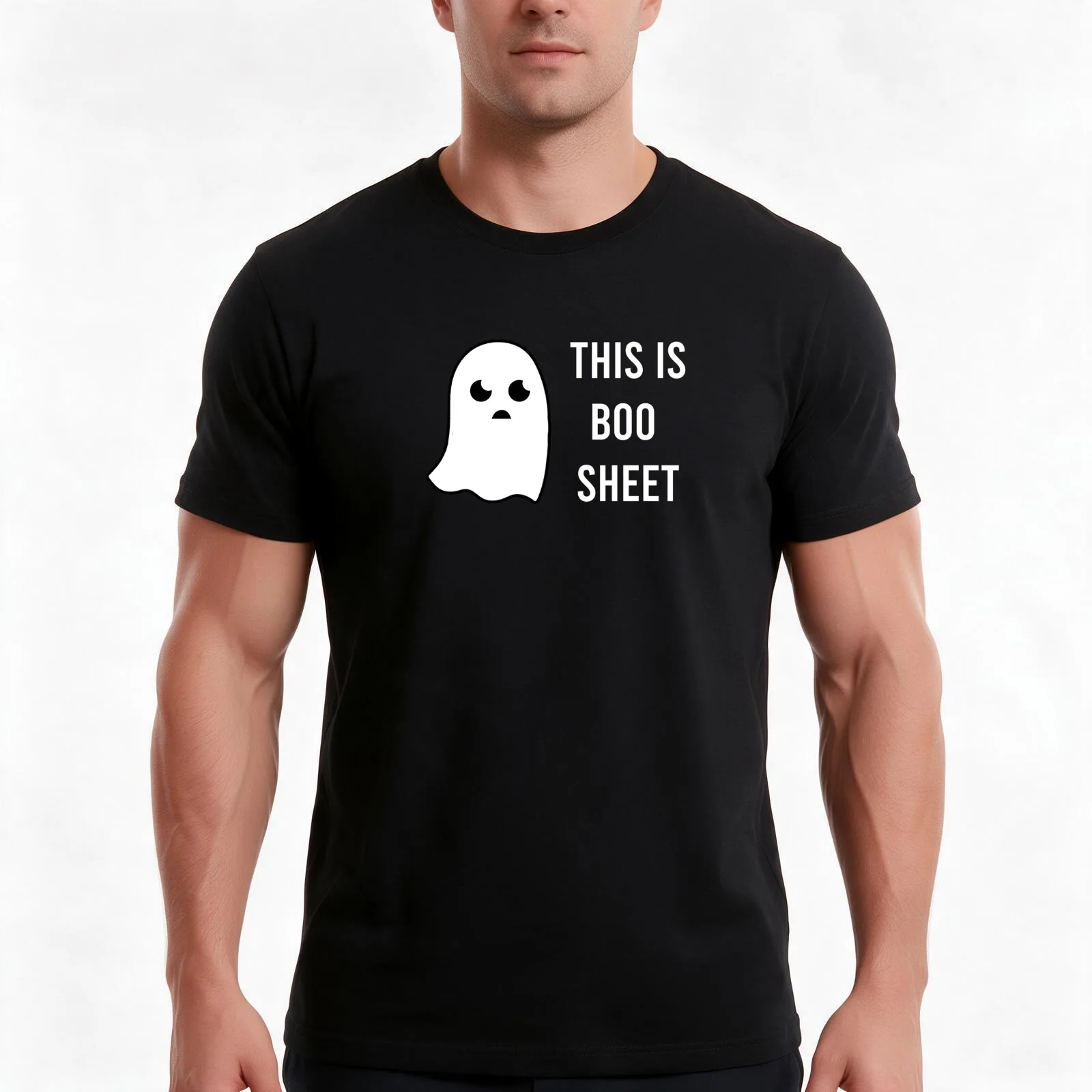 This is boo sheet - halloween design T-Shirt Summer Casual Cotton Tee Oversized Streetwear Tops Vintage Graphic Print