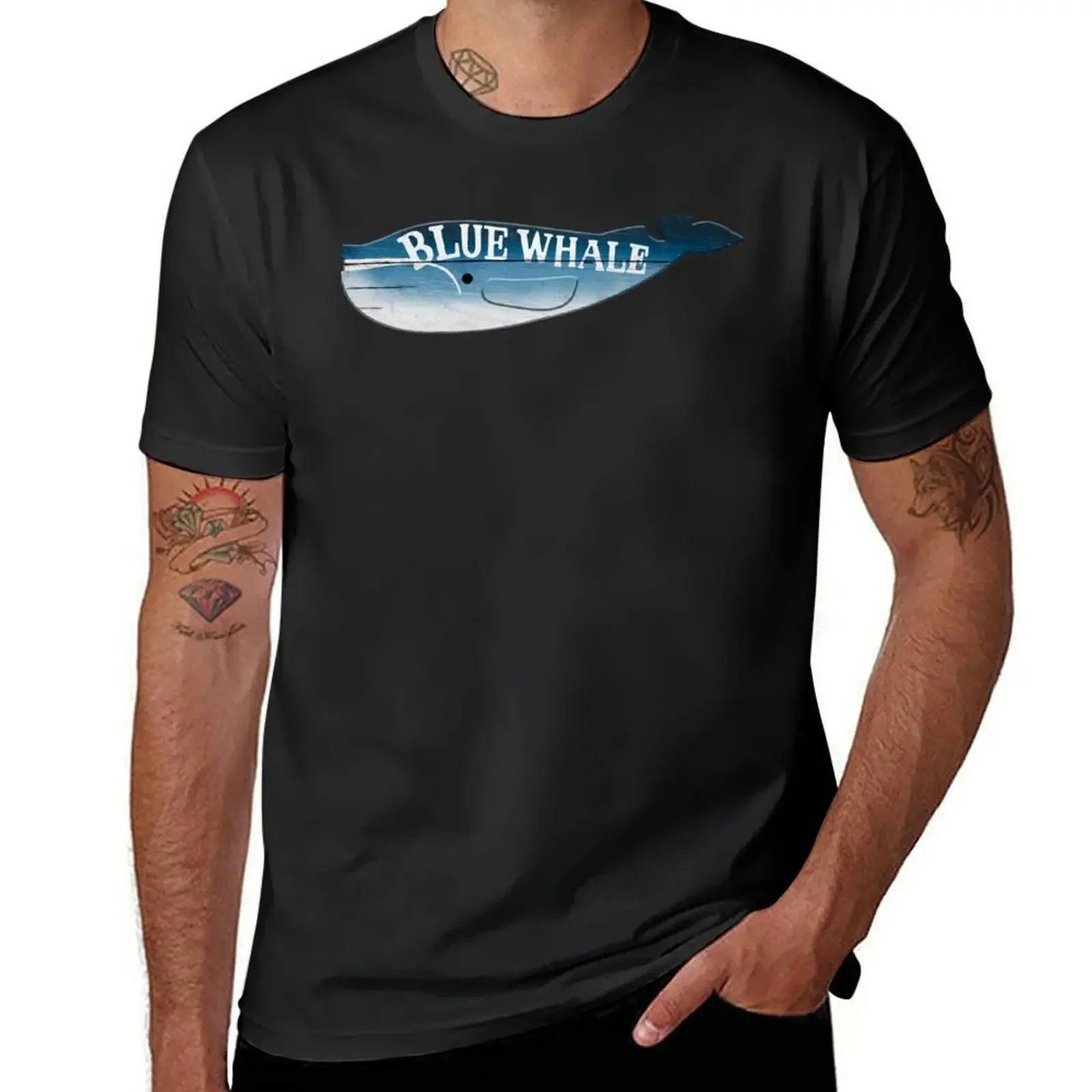 A Blue Whale Casts Dark Shadows Classic T-Shirt anime t shirts Aesthetic clothing heavyweights plain black t shirts men