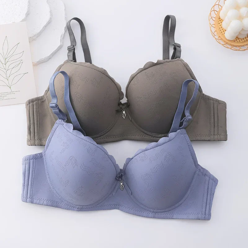 Women Push Up Bra Breathable Underwear Sexy Lace Adjustable Bralette Steel Soft Ring Gather Lingerie BC Cup sostenes de mujer