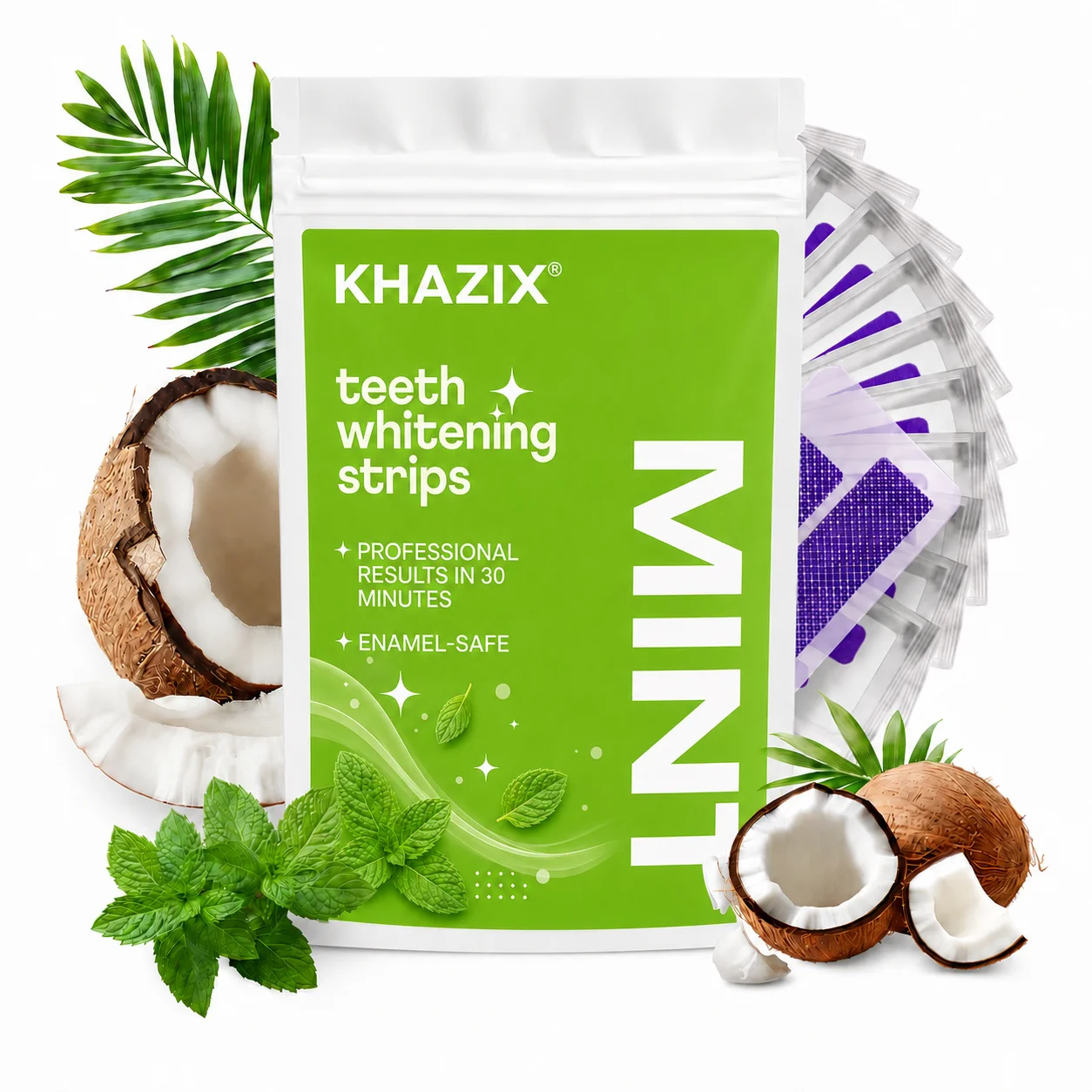 1/7 pairs Teeth Whitening Strips for Whiter-Looking Smile, Flexible Tooth Strips Easy to Apply for Daily Cosmetic Care