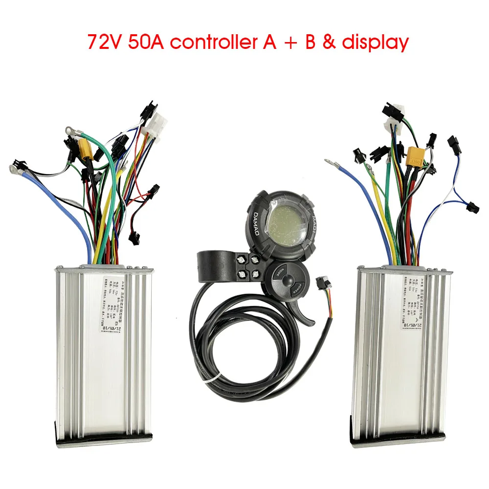 

DAMAO 72V 50A Controller Display Accelerator for Dual Motors 7000W Electric Scooter Main PCB Mother Board Meter Instrumentation