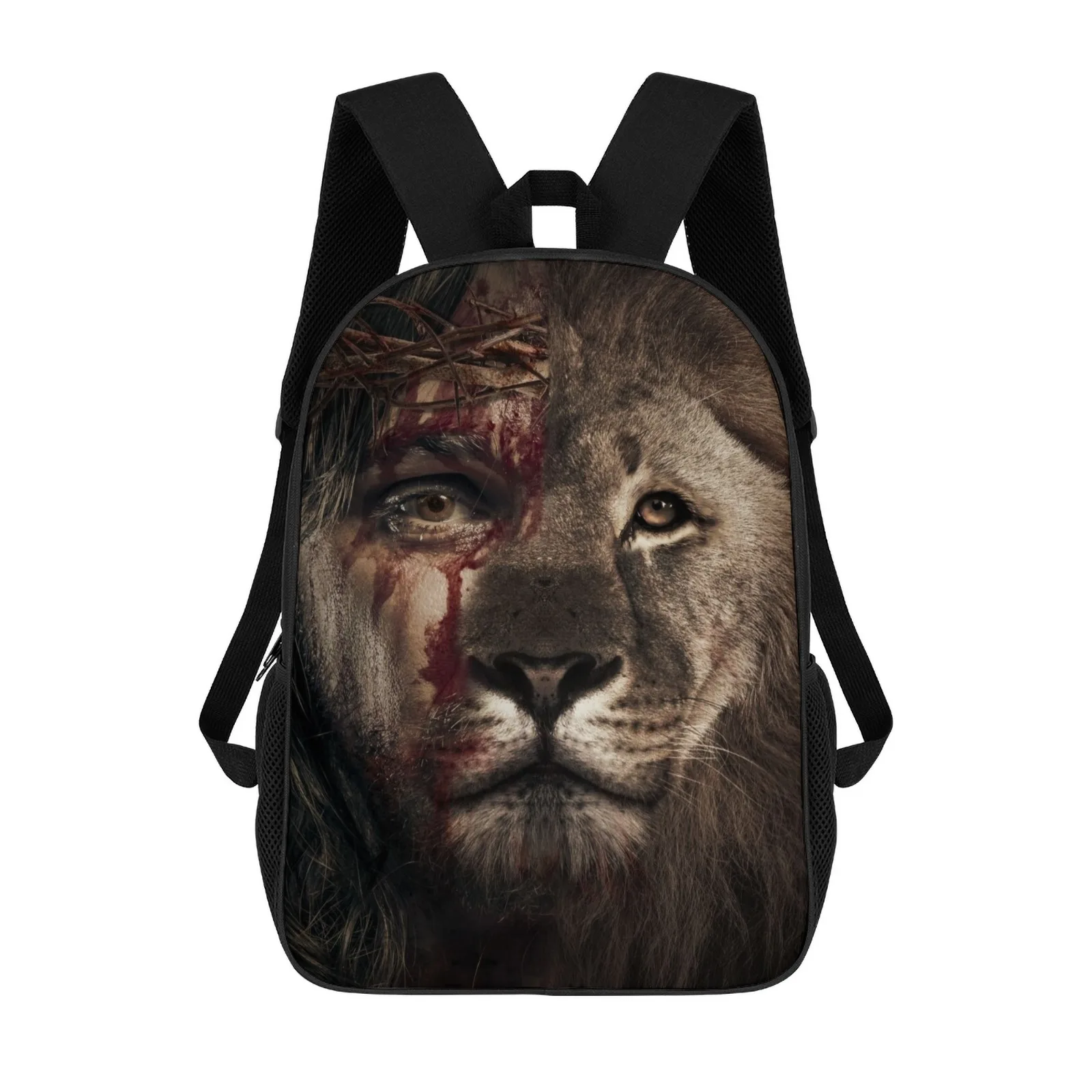 

The King Mochilas De Hombre Printed Zipper Backpack Book Bag School Bags Boys 17 Inch School Backpack Bag