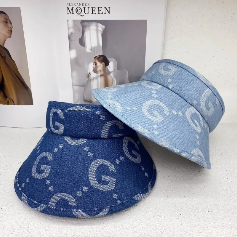 Gorra vaquera vacía para hombre y mujer, visera informal con protección solar, de marca de diseñador, para primavera y verano