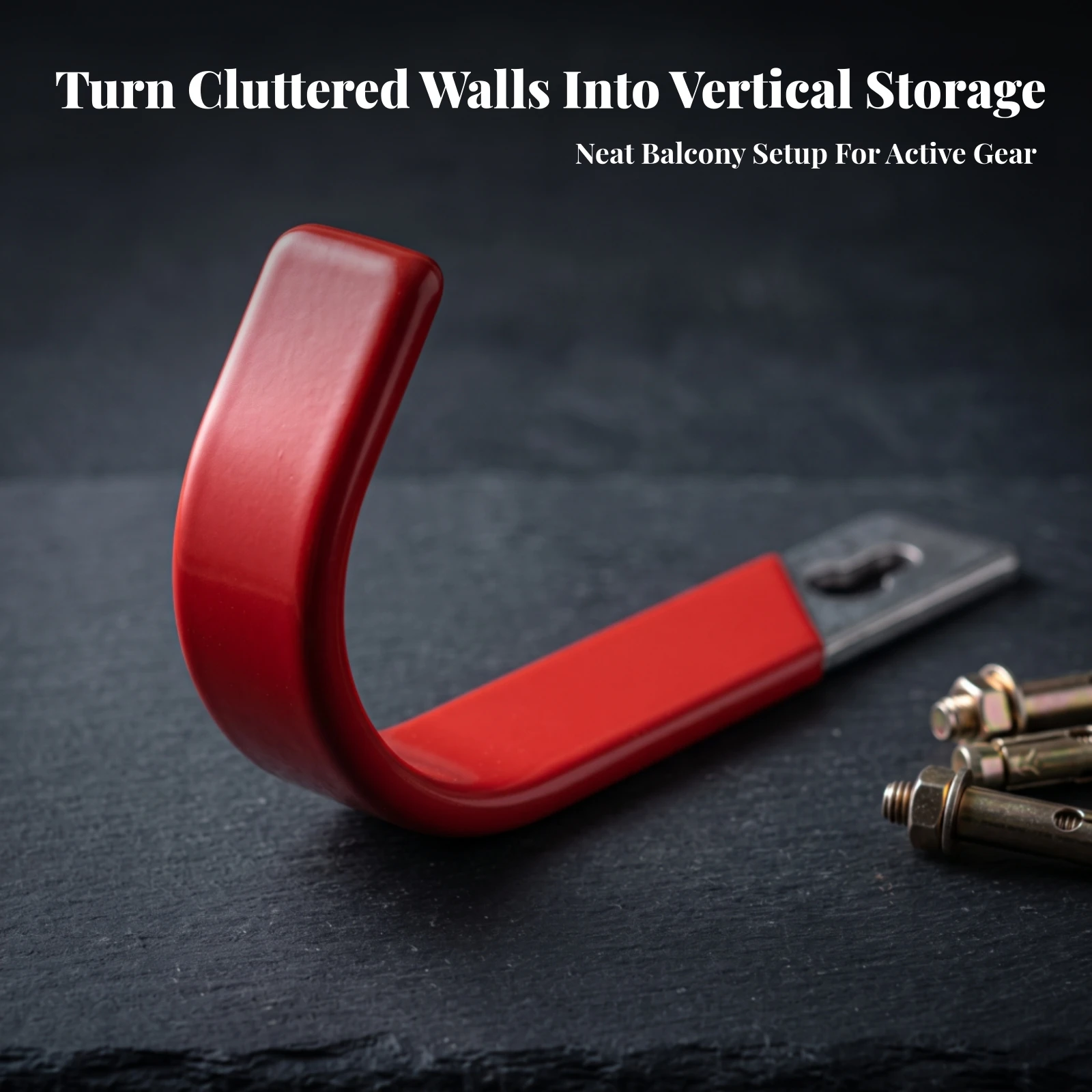 6 Pieces Iron Hook with Mounting Plate Heavy-Duty U-Shaped Hook U-Shaped Hooks Versatile Hardware Easy Installation