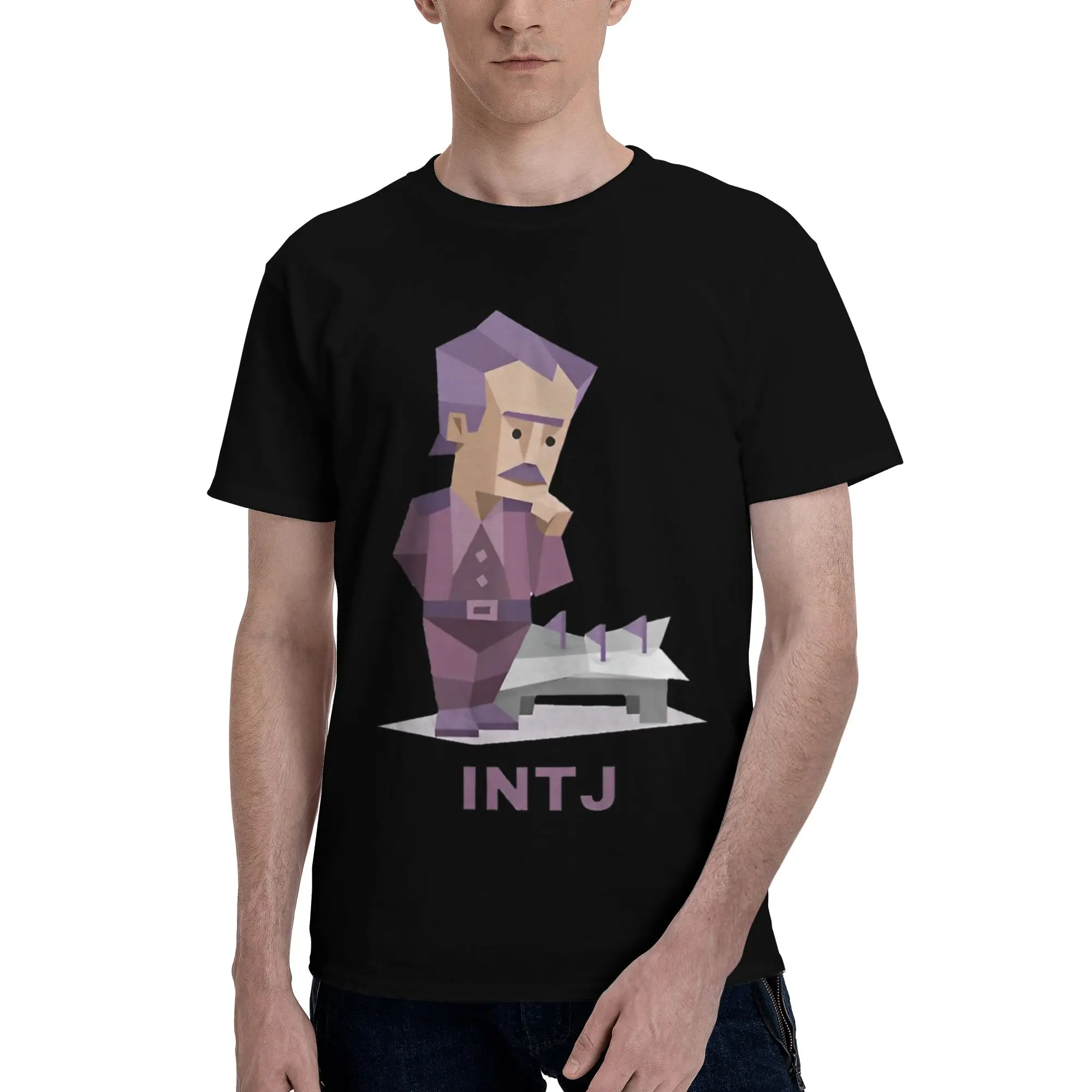 Fashion INTJ mbti myers-briggs peronality T Shirt for Men Women MBTI 16 Personalities  100% Cotton Tee Shirt Short Sleeve Tops