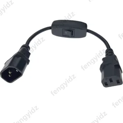 C14-C13 Extension Power Cord, IEC 320 C13 Female to C14 Male with 10A On/Off Switch Power Adapter Cable