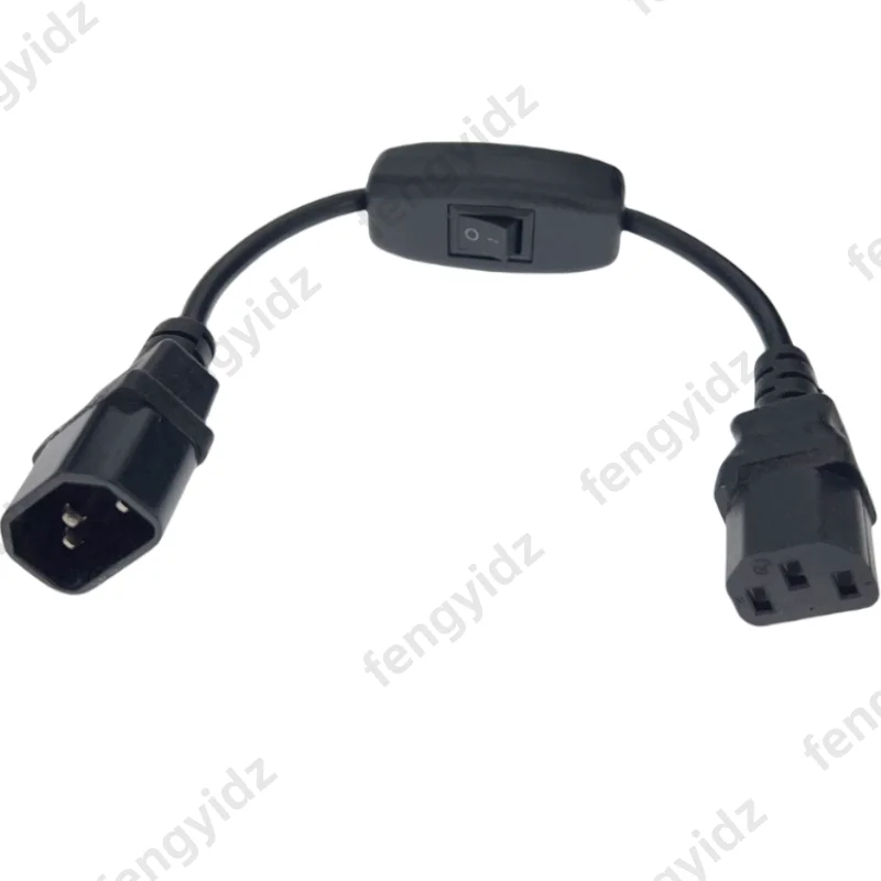 C14-C13 Extension Power Cord, IEC 320 C13 Female to C14 Male with 10A On/Off Switch Power Adapter Cable