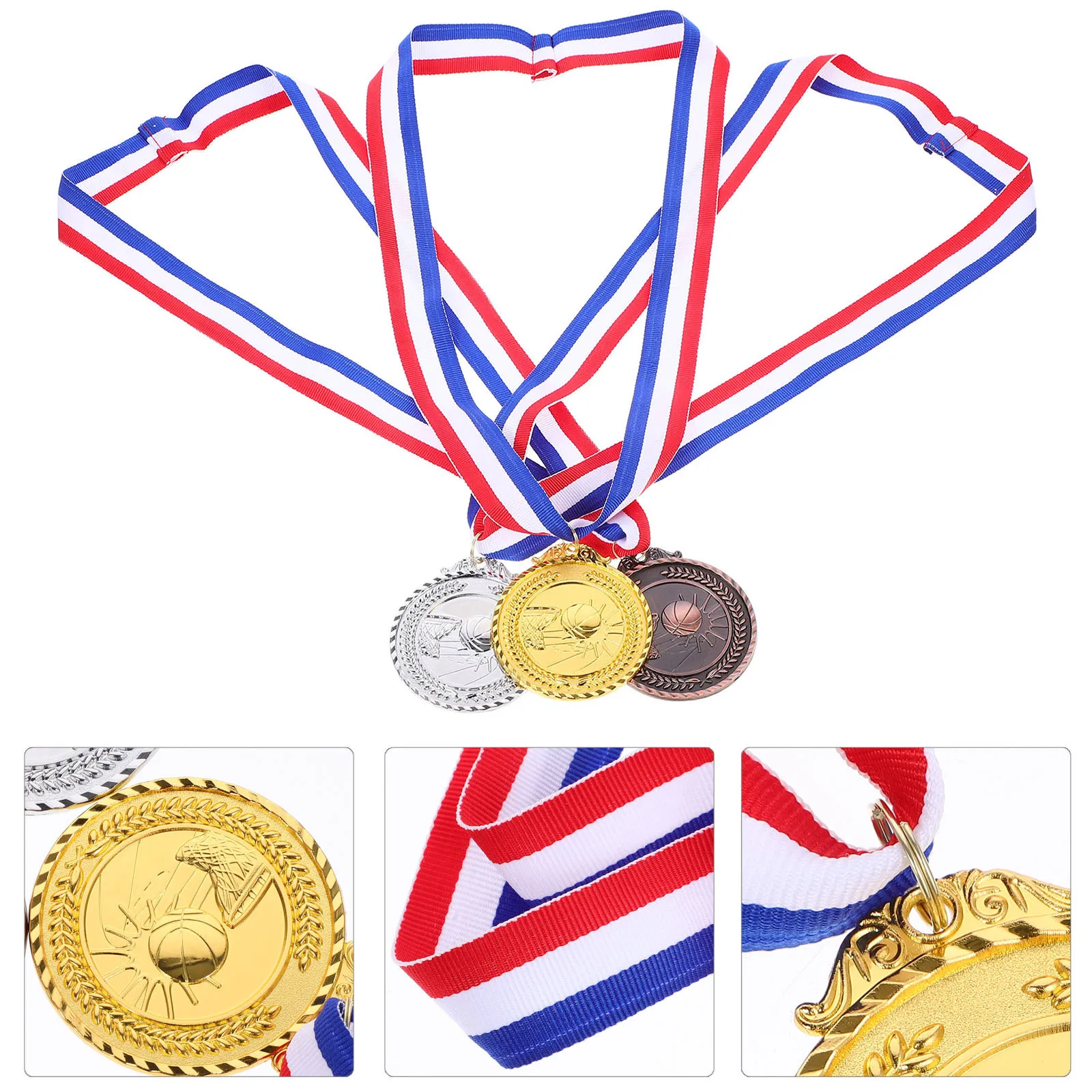 

3 шт., набор спортивных меделей из цинкового сплава, металлические награды, золотые, серебряные, бронзовые медали для школьных спортивных соревнований, достижения