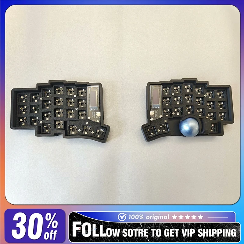 

Комплект эргономичной разделенной клавиатуры Trackball 39/44/47/59, OLED-флакон, регулируемый Dpi, горячая замена, индивидуальный комплект механической клавиатуры с низкой осью