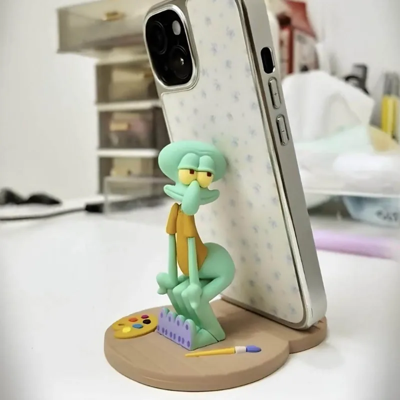 New KKV SpongeBob Squidward Magnetic Phone Holder Toothbrush Rack Cute Cartoon Decor Accessories - view 3