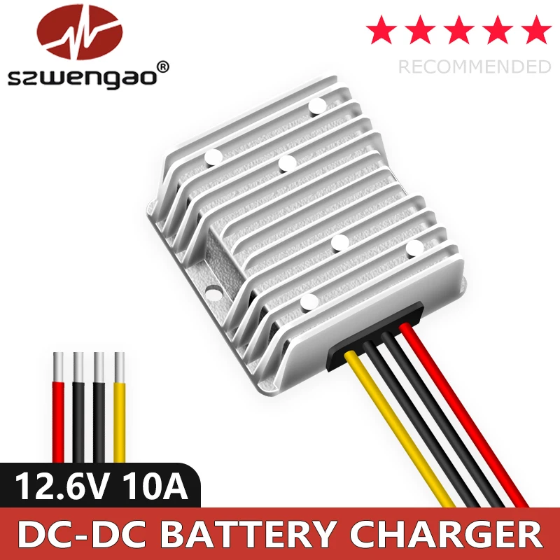 DC 8–36 V zu DC 12,6 V 13,8 V 14,5 V 16,8 V 10 A automatischer Buck-Booster-Konverter, Auto-Wohnmobil-Smart-Batterieladegerät für Dual-Batteriesystem