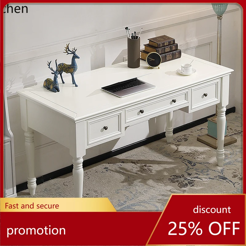 HT solid wood  simple small apartment room home writing desk study desk computer