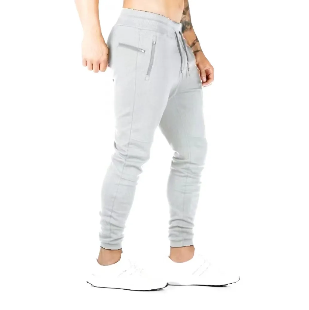 Pantalones deportivos para correr para hombre, chándal de algodón, ajustados, para culturismo, nn21