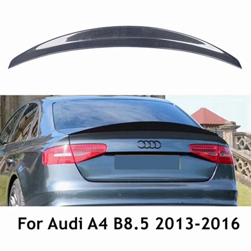 

FOR AUDI A4 B8.5 2013-2016 Sedan HK Style Carbon Fiber Rear Spoiler Trunk Wing FRP Forged Carbon