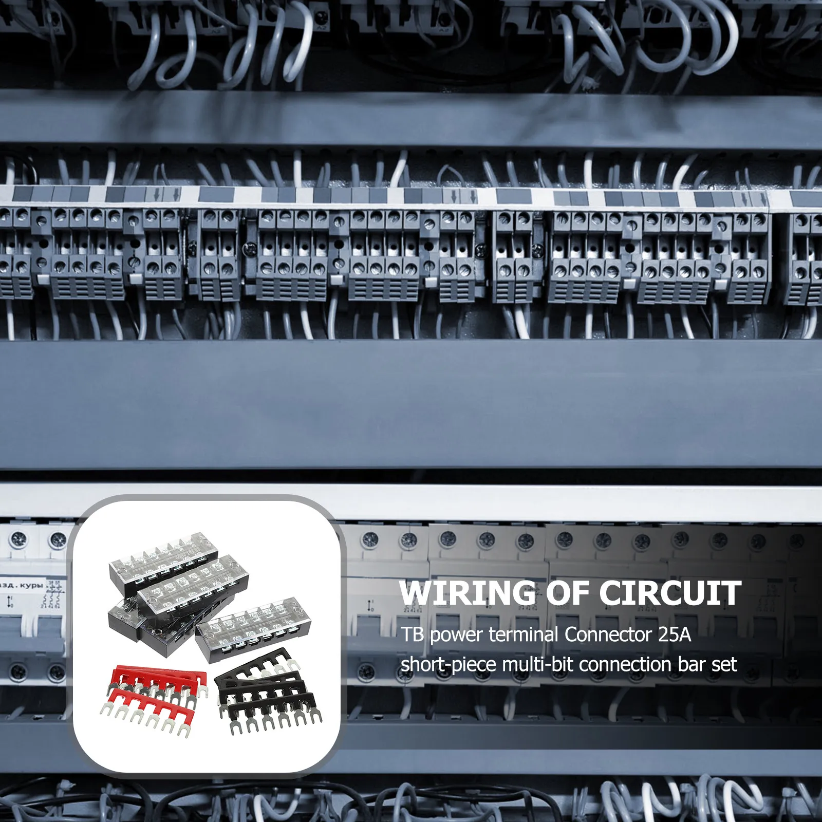 1Set 25A Heavy-Duty Screw Terminal Block Kit Pre-Insulated Barrier Strip for Trailer Marine Distribution Box Electrical Wiring