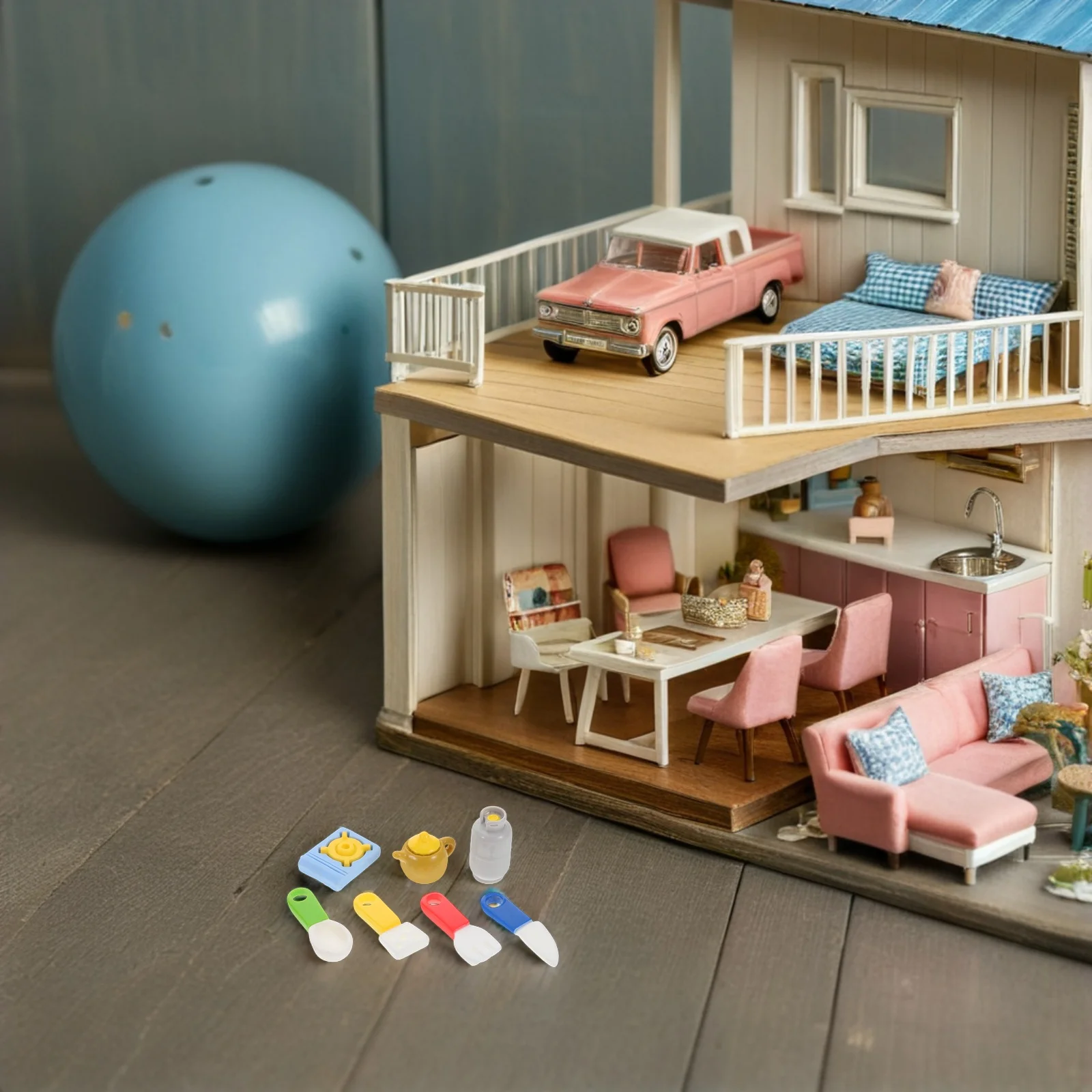 

6 Sets Kitchen Miniature Accessories Pretend Play Cooking Tools for Dollhouse Scene Realistic Utensils Enhance Imagination and