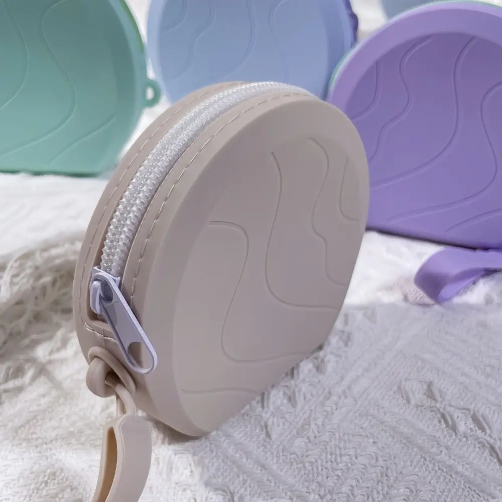 Morandi 색상 반원형 실리콘 화장품 가방 직사각형 동전 지갑 다기능 보관 가방 솔리드 컬러 메이크업 브러쉬 홀더