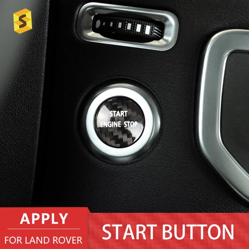 

Engine Start Stop Button Trim Real Hard Dry Carbon Fiber Sticker For Land Rover Discovery 2010-2016 2015 2014 2013 2012 2011Hot
