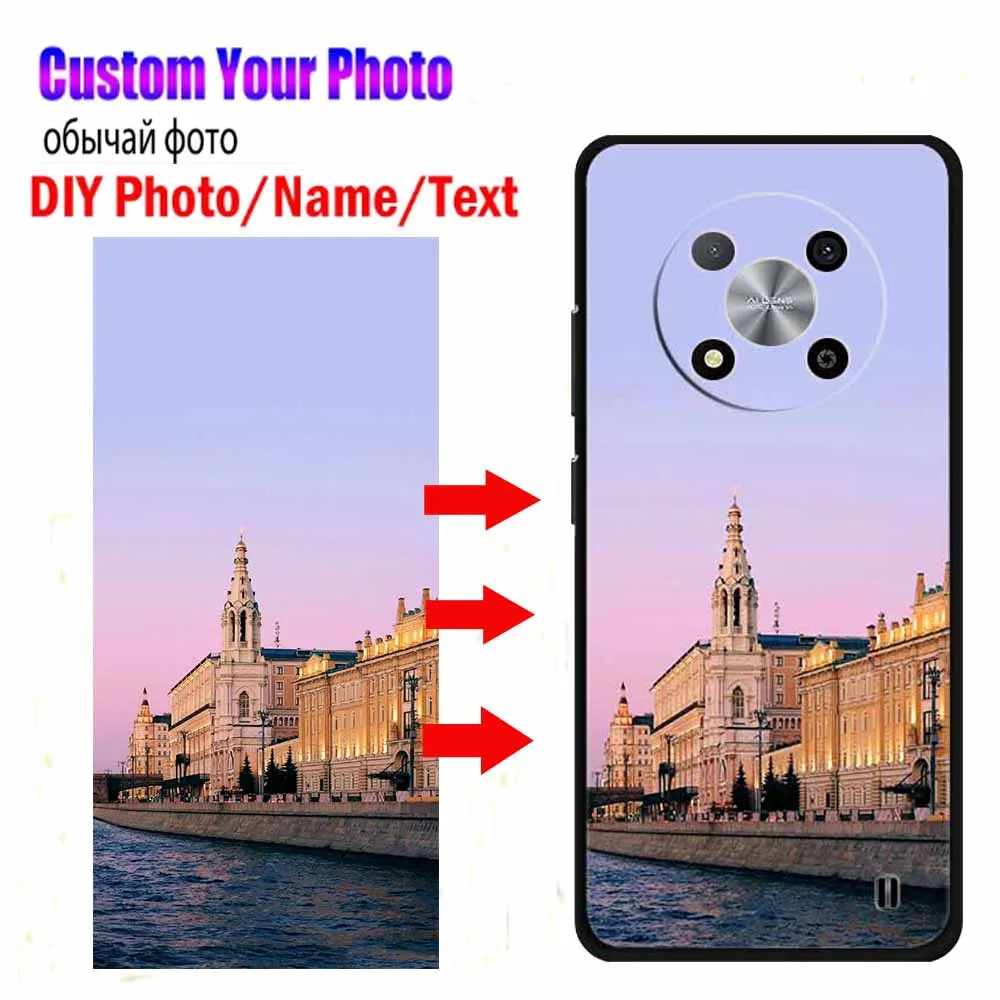 Fundas de teléfono con foto personalizada para ZTE Blade A73 5G, nombre de imagen DIY para ZTE Axon 50 LITE 30 40 Pro 5G, imagen de parachoques negro
