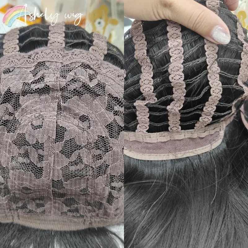 شعر مستعار بني رمادي مع الانفجارات شعر طبيعي طويل مموج 24 بوصة شعر مستعار مموج لوليتا لينة ارتفاع درجة الحرارة الألياف عقال شعر مستعار