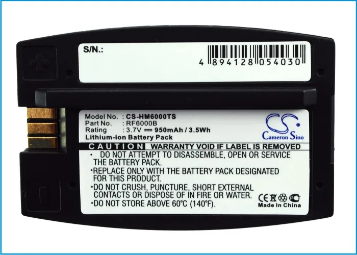 CS 950mAh Battery For HME BAT41 RF6000B 6000 I.Q  Blue RFT Wireless IQ Com6000 HS400  HS500  SYS6000 SYS6100 Wireless IQ  HS600