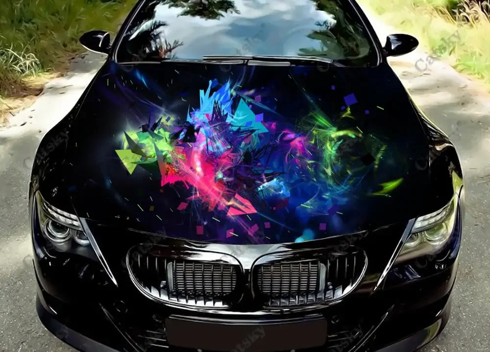 

paint splatter Car Hood Vinyl Stickers Wrap Vinyl Film Engine Cover Decals Sticker Universal Car Hood Cover Film