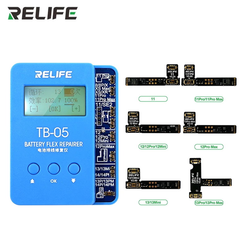 RELIFE instrumen perbaikan kabel baterai TB-05, alat pemulihan siklus Data baterai 8-14prmax untuk telepon