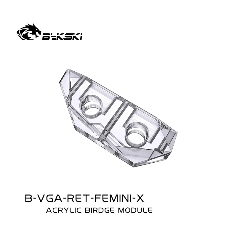 Bykski Acrylique Terminal/Adaptateur de pont pour GPU Nuit d'eau Remplacement G1/4 en effet Filetage/B-VGA-RET-FEMINI-X