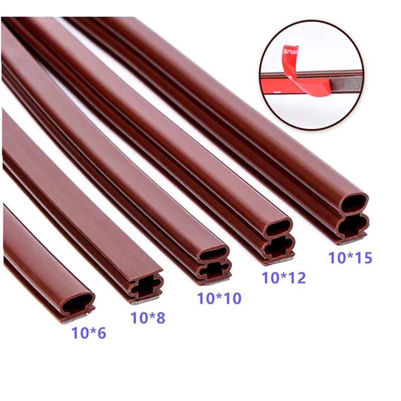 실리콘 고무 씰링 스트립, 자가 접착 도어 창문 방음, 날씨 스트리핑 갭 차단기, I 타입 절연 테이프, 6M