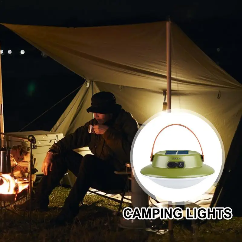 

Led Tent Lantern Waterproof Camping Lights Solar Powered Multi-Functional Outdoor Flashlights With Adjustable Brightness