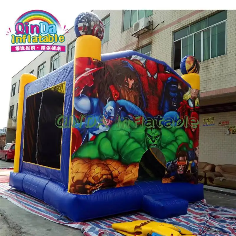 맞춤형 PVC 방수포 소재 에어바운스, PVC 원단 바운스 하우스 가격, 상업용 바운서 슬라이드
