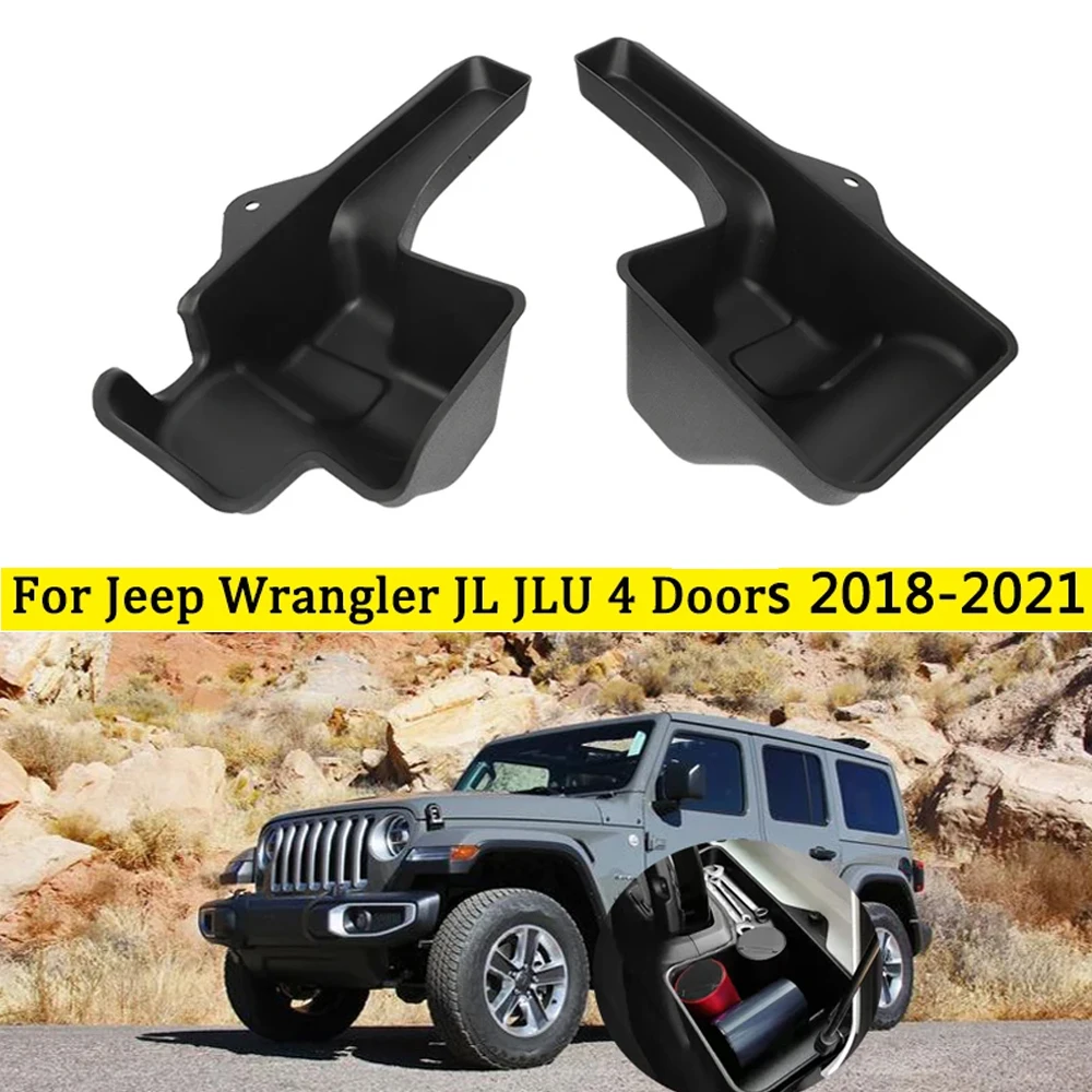 

For Jeep Wrangler JL JLU 2018-2021 4 Doors Rear Side Storage Box Tray Stowing Tidying Rear Trunk Organizer Interior Accessories