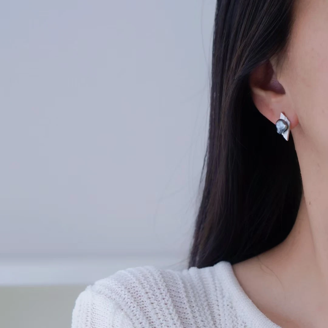 925 Sterling Silver Ring and Earrings Set Mountings Findings Beautiful Jewelry Set Parts Fittings for 5-7mm Size Pearls