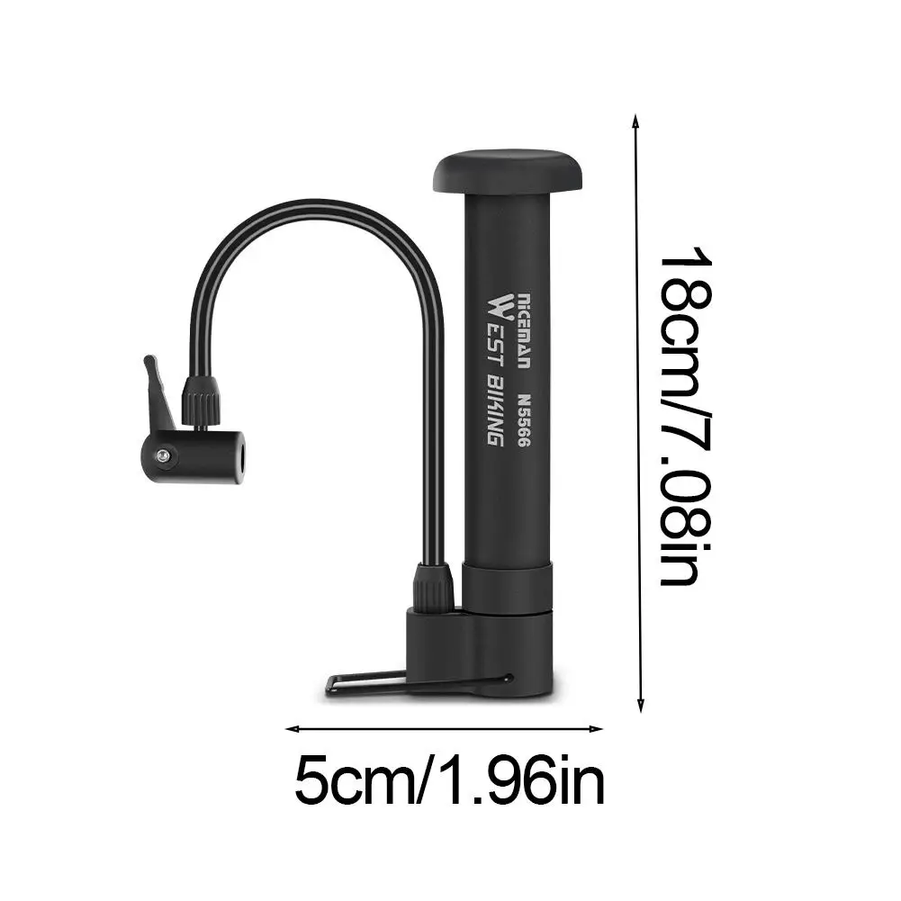 Bike Air Pump Portable Bicycle Tire Pump Valve Lightweight for Swimming Football Basketball Bicycle Pumps Inflator