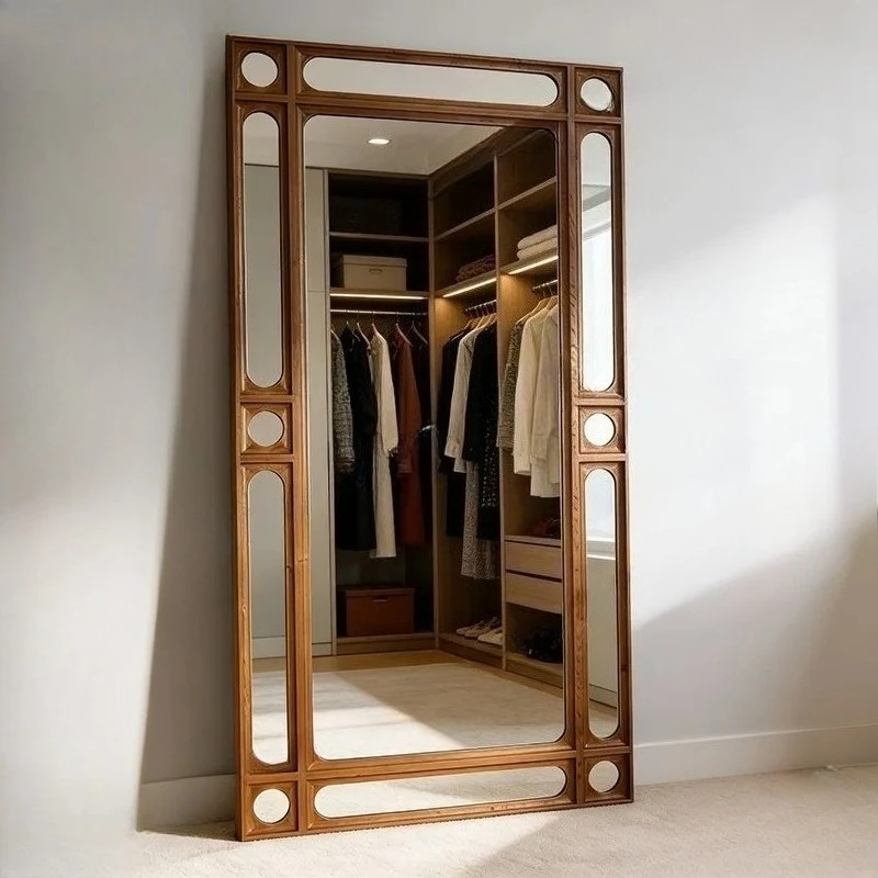 

a17 French retro full-body mirror American entrance entrance living room floor-to-ceiling mirror wall-mounted European cloakroom