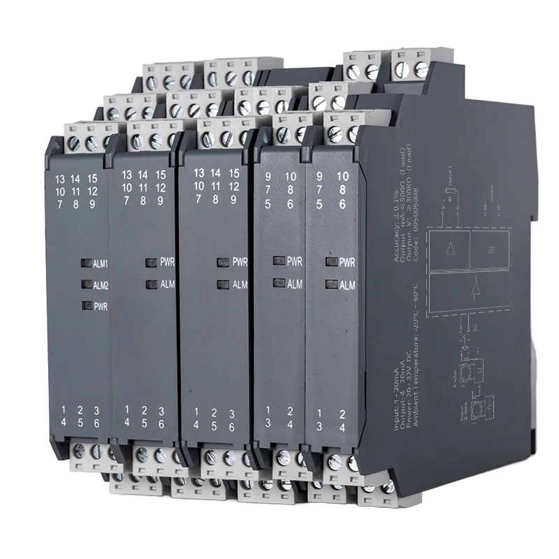 0-10V 0-5V Input Analog Signal Converter 4-20mA 0-20mA 0-10V 0-5V Output 1 In 2 Out Ultra-Thin Signal Isolation Distributor